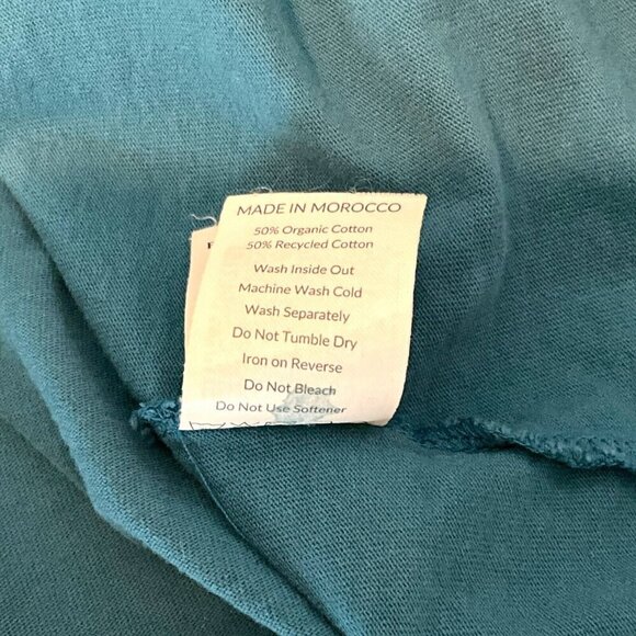 Passenger Riser Recycled Long Sleeve T-Shirt Blue Yellow Size M Raglan Sleeve - Picture 15 of 15